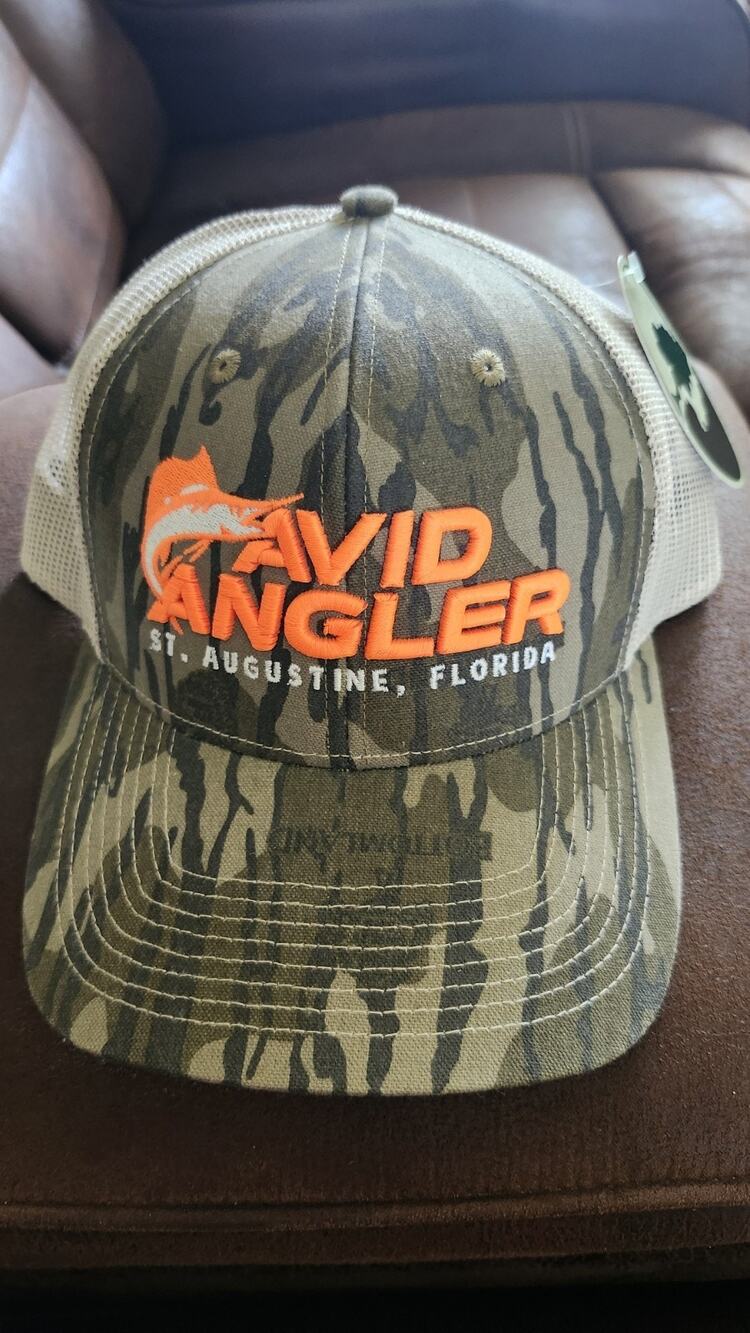 NWT Avid Angler St. Augustine Florida Trucker Hat Bottomland Camo Cap